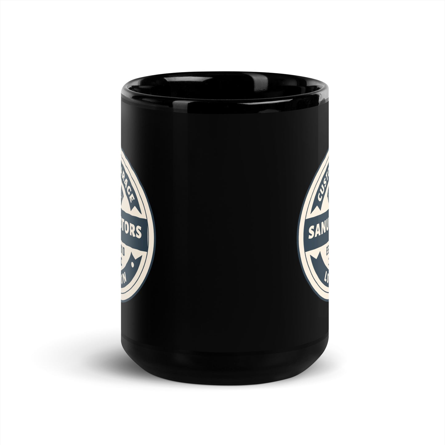 Black Glossy Mug | Sanu Motors | 11 & 15 oz Ceramic mug