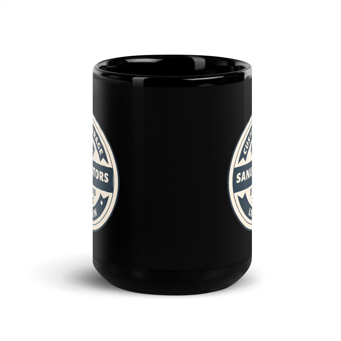 Black Glossy Mug | Sanu Motors | 11 & 15  oz  Ceramic mug