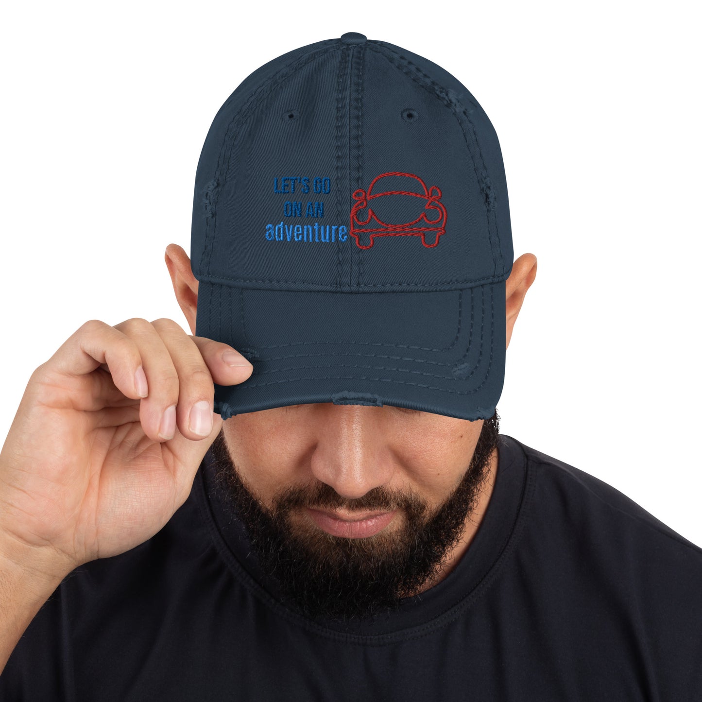 Distressed Dad Hat |  Soft crown | 100% pre-shrunk cotton twill