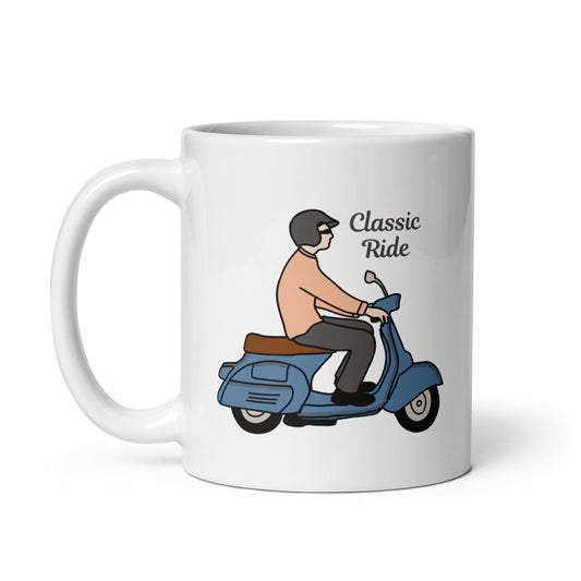 White glossy mug | Classic Ride | 11 & 15  oz  Ceramic mug