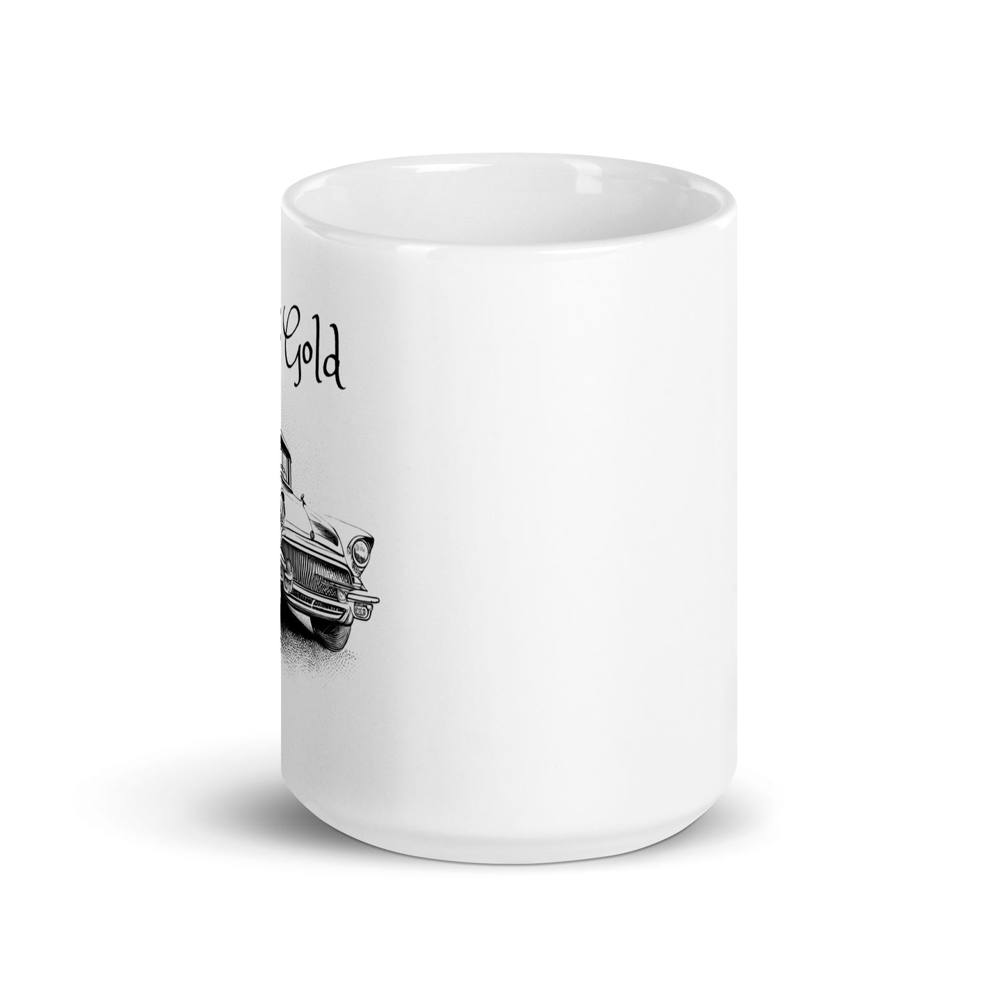 White glossy mug |  Old is Gold | 11 & 15  oz  Ceramic mug